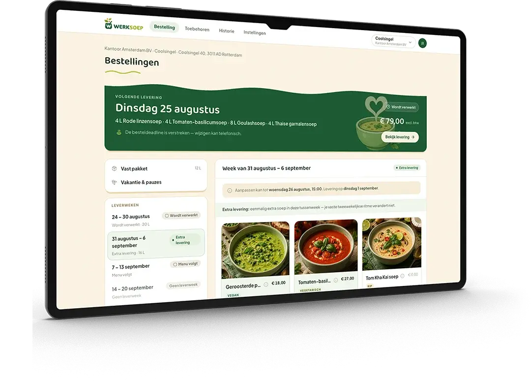 Sfeerbeeld van het platform werksoep